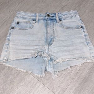 High waisted jean shorts